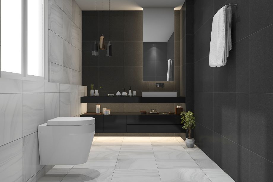 Idées de décoration pour votre salle de bain noire et blanche